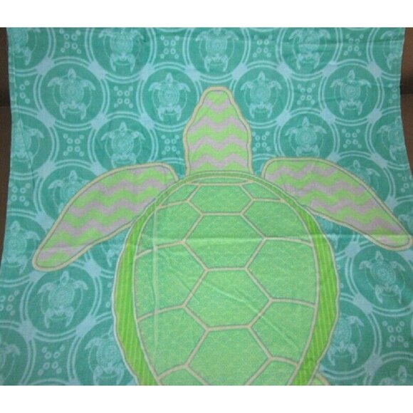 New Green Sea Turtle Beach Towel Cotton Bath Pool GIFT Ocean Honu Turtles Motif - Picture 3 of 5